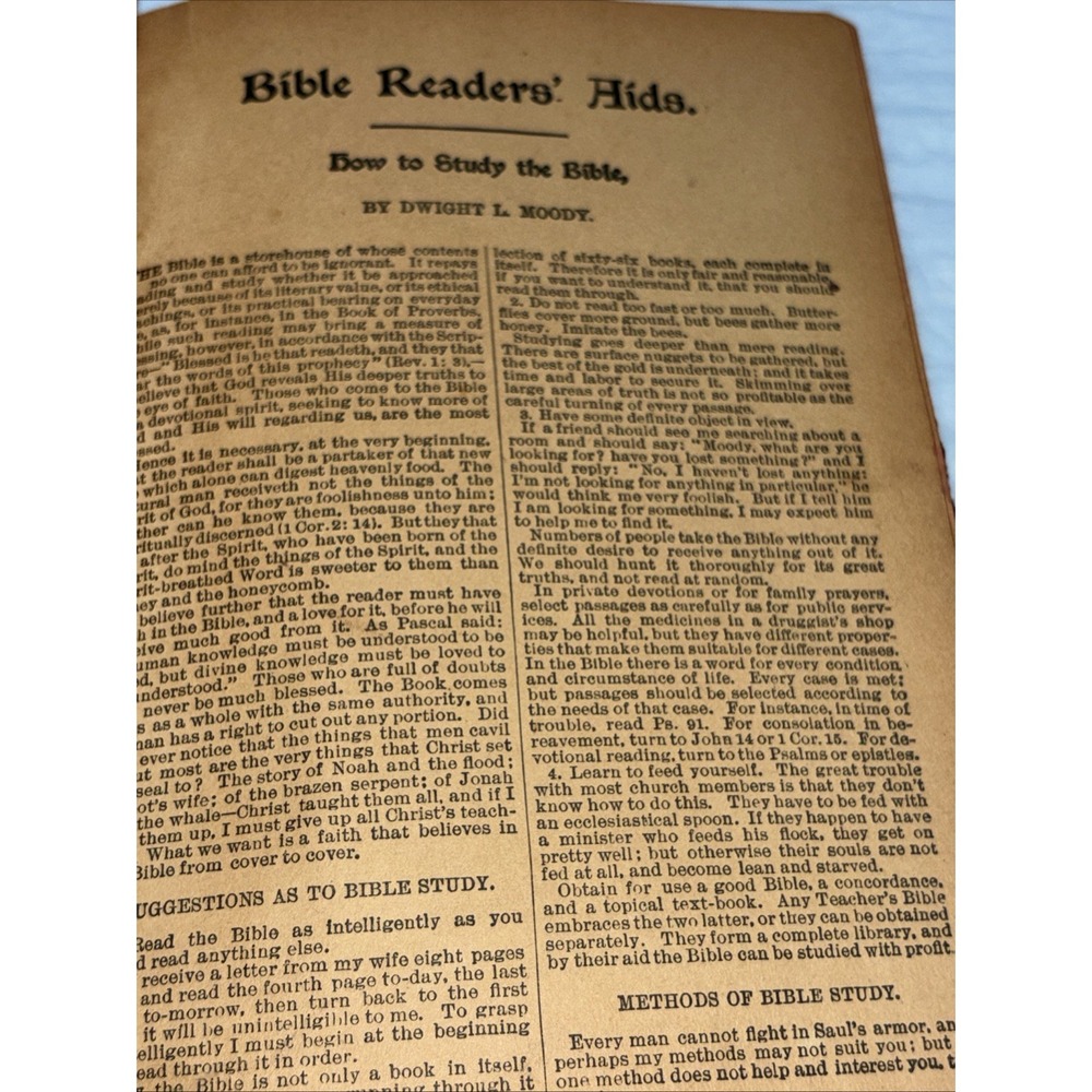 Rare 1920s - 30's Self Pronouncing KJV Holy Bible Red Edges Study Reference - Picture 10 of 15